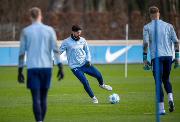 Fussball, Herren, Saison 2024 25, 2. Bundesliga, Hertha BSC, Training, Andreas Bouchalakis (Hertha BSC), 02.01. 2025,