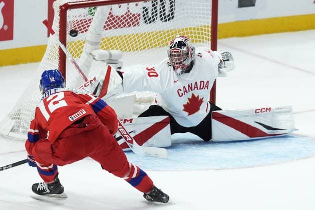 January 2, 2025, Ottawa, On, CANADA: Czechia forward Eduard Sale (12) scores on Canada goalkeeper Carter George (30) during first period IIHF World Junior Hockey Championship quarterfinal action in Ottawa, Thursday, Jan. 2, 2025. Canada News - January 2, 2025  - ZUMAc35_ 20250102_zaf_c35_056 Copyright: xAdrianxWyldx