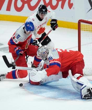 January 2, 2025, Ottawa, On, CANADA: Czechia goaltender Michael Hrabel (30) makes a save in front of teammate Adam Jiricek (5) and Canada forward Brayden Yager (11) during first period IIHF World Junior Hockey Championship quarterfinal action in Ottawa, Thursday, Jan. 2, 2025. Michael Hrabel Brayden Yager Adam Jiricek  - ZUMAc35_ 20250102_zaf_c35_062 Copyright: xAdrianxWyldx
