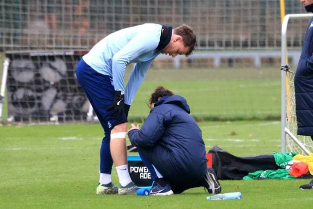 DEU, DFL, 2. FBL Hertha BSC, Training, 03.01.2025, Sportforum, Berlin, DEU, DFL, 2. FBL Hertha BSC, Training, im Bild Pascal Klemens (Hertha BSC Berlin 41) DFL - regulations prohibit any use of Photographs as image sequences and or quasi-video Foto: Juergen Engler nordphoto GmbH