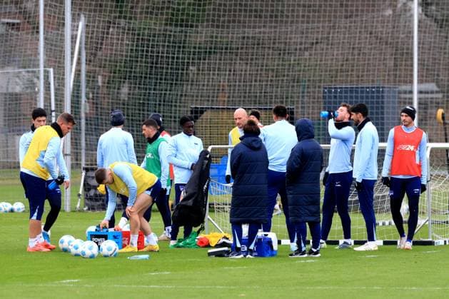 DEU, DFL, 2. FBL Hertha BSC, Training, 03.01.2025, Sportforum, Berlin, DEU, DFL, 2. FBL Hertha BSC, Training, im Bild Hertha-Spielerkreis DFL - regulations prohibit any use of Photographs as image sequences and or quasi-video Foto: Juergen Engler nordphoto GmbH