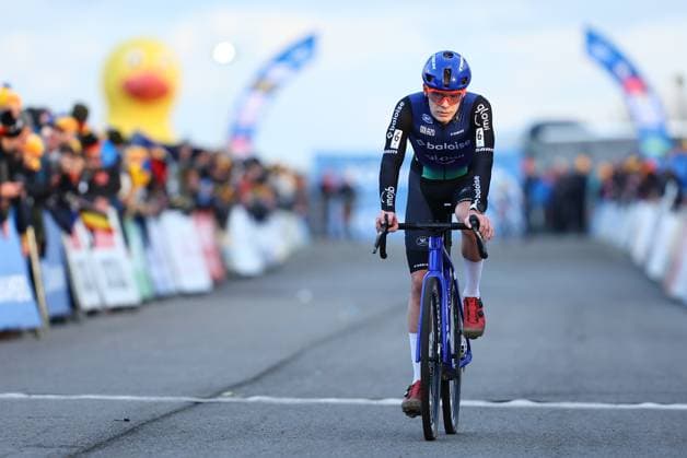Dutch Lars Van Der Haar pictured in action during the men s elite race at the Vlaamse Duinencross cycling event in Koksijde, Belgium, stage 6 (out of 8) of the X2O Trofee cyclocross competition, . DAVIDxPINTENS  x109571756x
