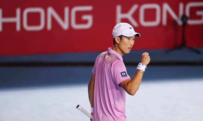 Tennis, ATP-Turnier in Hongkong HONG KONG, CHINA - JANUARY 03: Shang Juncheng of China competes in the Men s Singles Quarterfinal match against Fabian Marozsan of Hungary on day 6 of 2025 ATP, Tennis Herren Hong Kong Tennis Open at Victoria Park Tennis Stadium on January 3, 2025 in Hong Kong, China.  Copyright: xVCGx 111540078369