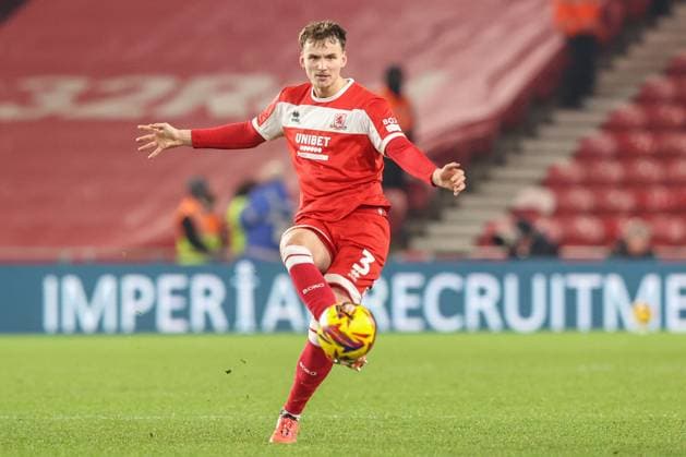 Sky Bet Championship Middlesbrough v Cardiff City Rav van den Berg of Middlesbrough passes the ball during the Sky Bet Championship match Middlesbrough vs Cardiff City at Riverside Stadium, Middlesbrough, United Kingdom, 4th January 2025 (Photo by Alfie Cosgrove News Images) Middlesbrough Riverside Stadium North Yorkshire United Kingdom Copyright: xAlfiexCosgrove NewsxImagesx