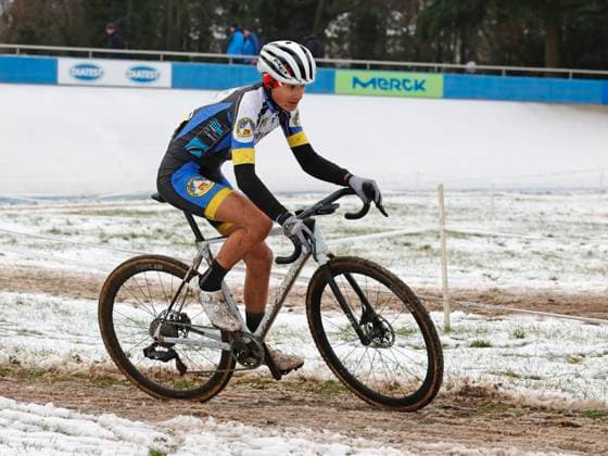 05.01.2025 7. Darmstädter Crossrennen an der Radrennbahn und 5. Lauf Elektroland24.de Cyclocross Cup hier Jugend männlich U17, U 17 Amon ROTHE (216 Skiclub Furtwangen) Sieger Gewinner Darmstadt Hessen Deutschland