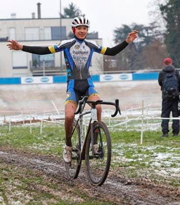 05.01.2025 7. Darmstädter Crossrennen an der Radrennbahn und 5. Lauf Elektroland24.de Cyclocross Cup hier Jugend männlich U17, U 17 Amon ROTHE (216 Skiclub Furtwangen) Sieger Gewinner Darmstadt Hessen Deutschland