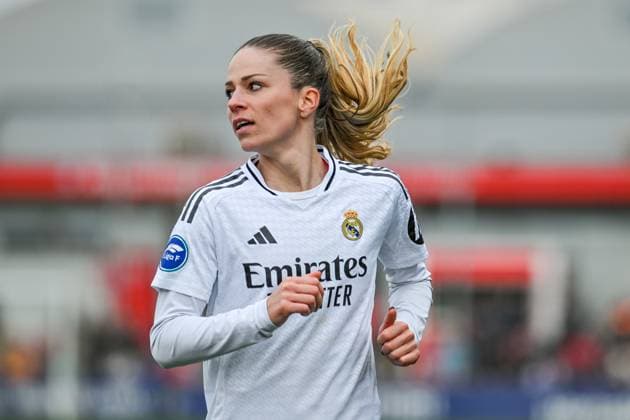 January 5, 2025, AlcaloÂ¡ De Henares, Madrid, Spain: 24 MELANIE LEUPOLZ of Real Madrid Women during the LIGAF womens football match between Atletico Madrid Fem vs Real Madrid Fem at the Centro Deportivo AlcaloÂ¡ de Henares on Junuary 05, 2025 in Madrid Spain. AlcaloÂ¡ De Henares Spain - ZUMAc312 20250105_zsp_c312_111 Copyright: xOscarxManuelxSanchezx