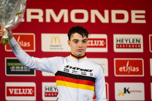 Bilder des Jahres 2025, Sport 01 Januar Sport Themen der Woche KW01 Sport Bilder des Tages Cyclo-cross, Weltcup Dendermonde, 06.01.2025 Junioren-Sieger Benedikt Benz (GER) Dendermonde Deutschland Copyright: xMarcelxHilgerx