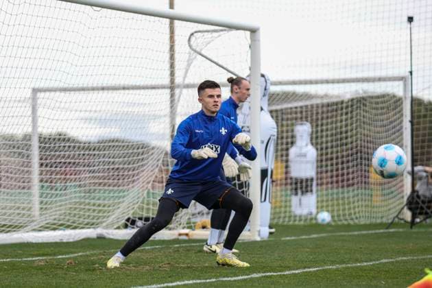 Karol Niemczycki beim Trainingslager SV Darmstadt 98 - in Valencia, El Saler am 06.01.25 in El Saler, Valencia xamx Foto: Alfio Marino