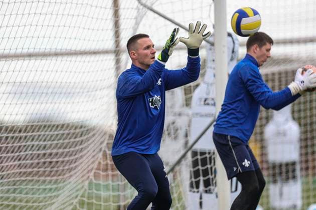 Marcel Schuhen in Action beim Trainingslager SV Darmstadt 98 - in Valencia, El Saler am 06.01.25 in El Saler, Valencia xamx Foto: Alfio Marino