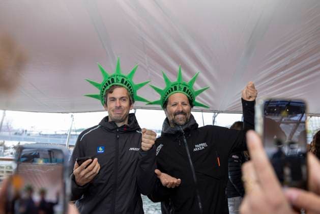 VOILE : VendÃ e globe 2024 - Archives Charlie Dalin et Yoann Richomme - 06 01 2025 Charlie Dalin et Yoann Richomme - Remise des prix de The Transat CIC 2024 entre Lorient et New York (USA) - New York le 12 05 2024 LORIENTFrance  Copyright: xALEXISxCOURCOUXx