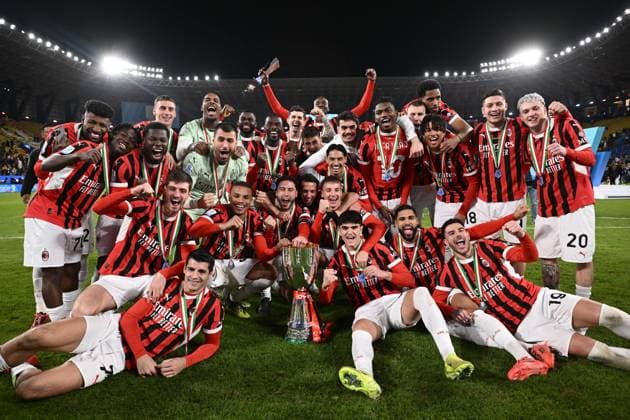Bilder des Jahres 2025, Sport 01 Januar Sport Themen der Woche KW02 Sport Bilder des Tages Db Riad (Arabia Saudita) 06 01 2025 - finale Supercoppa Italiana Inter-Milan foto Daniele Buffa Image nella foto: Milan 