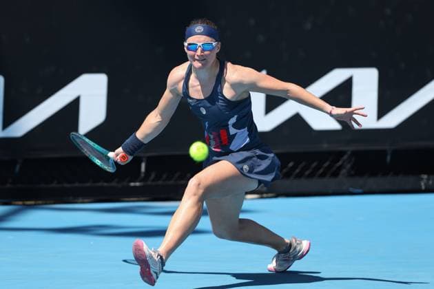 Carole Monnet (FRA), Australian Open 2025 Melbourne Park, Melbourne, Victoria, Australia. Copyright: xJuergenxHasenkopfx