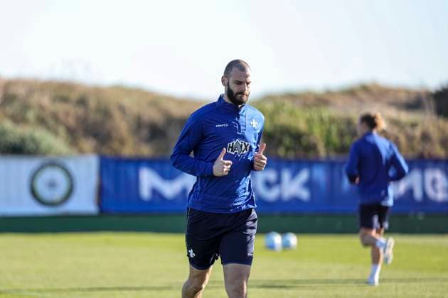 Aleksandar Vukotic beim Trainingslager SV Darmstadt 98 - in Valencia, El Saler am 07.01.25 in El Saler, Valencia xamx Foto: Alfio Marino