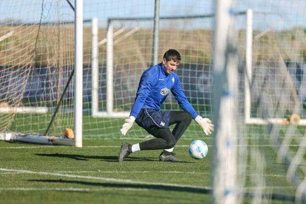 Alexander Brunst in Action beim Trainingslager SV Darmstadt 98 - in Valencia, El Saler am 07.01.25 in El Saler, Valencia xamx Foto: Alfio Marino
