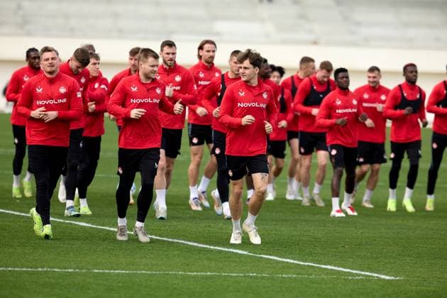 1. FC Kaiserslautern winter training camp in Malta 2025. FC Kaiserslautern soccer players train at the Training Grounds in Ta Qali, Malta, on January 7, 2025. The 2. Bundesliga German team undergoes a week-long winter training camp in Malta starting from January 3, 2025. Rabat Ta Qali Malta  Copyright: xDomenicxAquilinax originalFilename:aquilina-1fckaise250107_npDhb.jpg