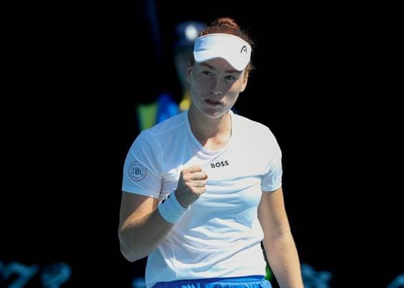 Ella Seidel macht die Faust und jubelt,Jubel, Freude,Emotion, Australian Open 2025 Melbourne Park, Melbourne, Victoria, Australia. Copyright: xJuergenxHasenkopfx