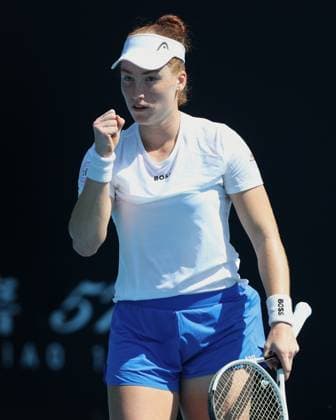 Ella Seidel macht die Faust und jubelt,Jubel, Freude,Emotion, Australian Open 2025 Melbourne Park, Melbourne, Victoria, Australia. Copyright: xJuergenxHasenkopfx