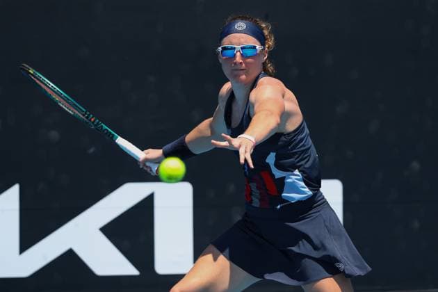 Carole Monnet (FRA), Australian Open 2025 Melbourne Park, Melbourne, Victoria, Australia. Copyright: xJuergenxHasenkopfx