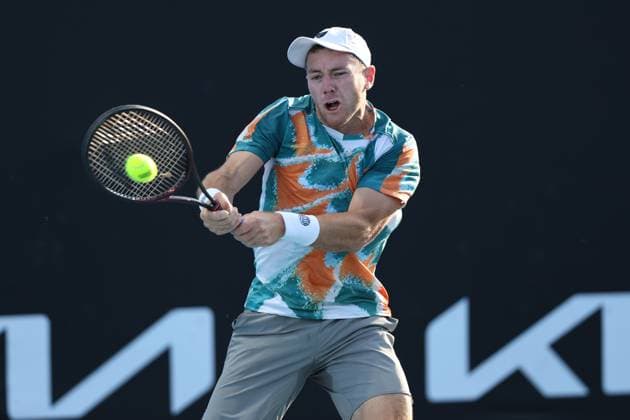 Dominik Koepfer, Australian Open 2025 Melbourne Park, Melbourne, Victoria, Australia. Copyright: xJuergenxHasenkopfx