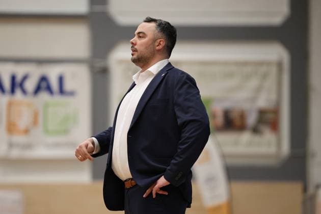 08.01.2025, Basketball, Frauen, DBBL Pokal, Saison 2024 2025, Saarlouis Royals - Syntainics MBC, Trainer Timur Topal (MBC Syntainics) Saarlouis Stadtgartenhalle Saarland Deutschland (DE) Copyright: xSebastianxBachx