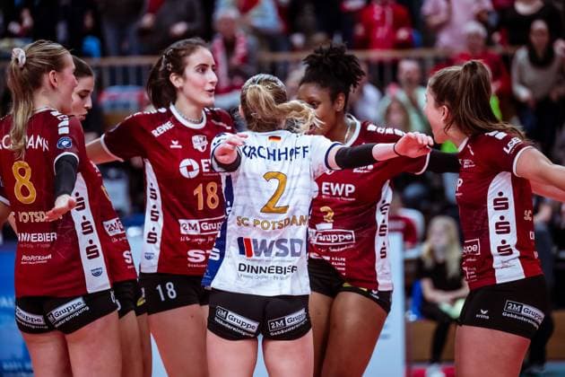 CEV Challenge Cup SC Potsdam - C.S.M. Targoviste; 08.01.2025 CEV Challenge Cup SC Potsdam - C.S.M. Targoviste; Andrea Tisma 18 Copyright: xBEAUTIFULxSPORTS NicolxMarschallx