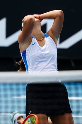 January 9, 2025: MELBOURNE, AUSTRALIA - JANUARY 09: Julia Riera of Argentina beats Maddison Inglis of Australia in qualifying for the 2025 Australian Open at Melbourne Park on January 9, 2025 in Melbourne, Australia. - ZUMAp121 20250109_zsp_p121_039 Copyright: xChrisxPutnamx