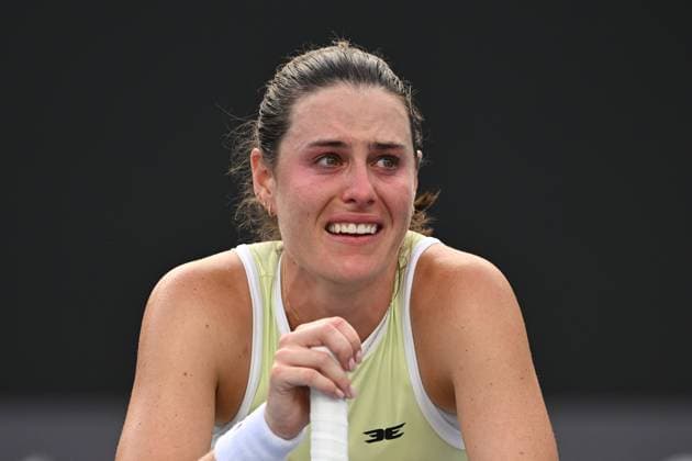 TENNIS AUSTRALIAN OPEN QUALIFYING, Kimberly Birrell of Australia reacts after defeating Kimberly Birrell in their womens qualifying Final Round singles match between Kimberly Birrell of Australia and Oksana Selekhmeteva or Russia for the Australian Open tennis tournament at Melbourne Park in Melbourne, Thursday, January 9, 2025. ( NO ARCHIVING, EDITORIAL USE ONLY, NO USE IN BOOKS WITHOUT CONSENT MELBOURNE VICTORIA AUSTRALIA  Copyright: xJAMESxROSSx 20250109121659663486