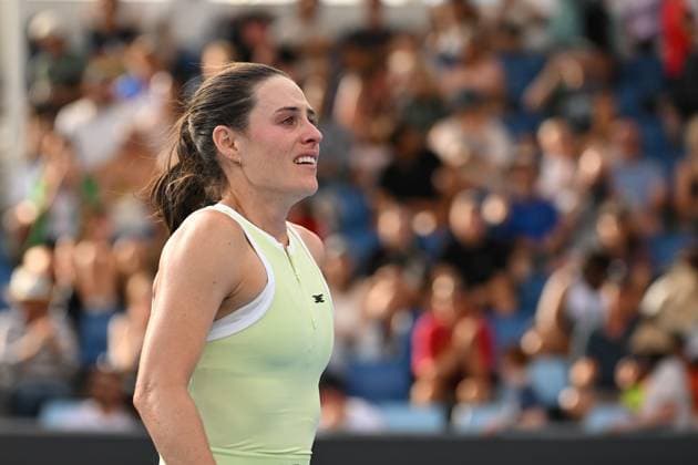 TENNIS AUSTRALIAN OPEN QUALIFYING, Kimberly Birrell of Australia reacts after defeating Kimberly Birrell in their womens qualifying Final Round singles match between Kimberly Birrell of Australia and Oksana Selekhmeteva or Russia for the Australian Open tennis tournament at Melbourne Park in Melbourne, Thursday, January 9, 2025. ( NO ARCHIVING, EDITORIAL USE ONLY, NO USE IN BOOKS WITHOUT CONSENT MELBOURNE VICTORIA AUSTRALIA  Copyright: xJAMESxROSSx 20250109181801479777