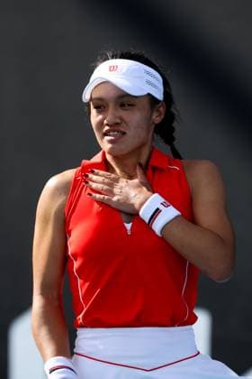 January 9, 2025: MELBOURNE, AUSTRALIA - JANUARY 09: Sijia Wei of China beats Nina Stojanovic of Serbia in final qualifying for the 2025 Australian Open at Melbourne Park on January 9, 2025 in Melbourne, Australia. - ZUMAp121 20250109_zsp_p121_075 Copyright: xChrisxPutnamx