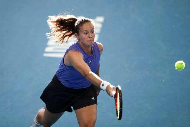TENNIS ADELAIDE INTERNATIONAL, Daria Kasatkina in her match against Madison Keys of the USA during the Adelaide International at Memorial Drive Tennis Club in Adelaide, Thursday, January 09, 2025. ( NO ARCHIVING, EDITORIAL USE ONLY, NO USE IN BOOKS WITHOUT CONSENT ADELAIDE SOUTH AUSTRALIA AUSTRALIA  Copyright: xMATTxTURNERx 20250109183241078640