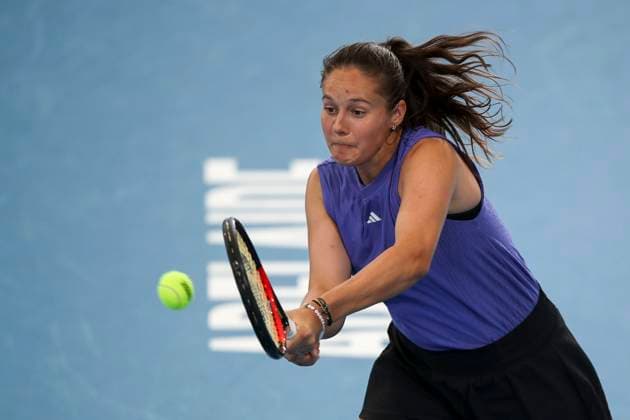 TENNIS ADELAIDE INTERNATIONAL, Daria Kasatkina in her match against Madison Keys of the USA during the Adelaide International at Memorial Drive Tennis Club in Adelaide, Thursday, January 09, 2025. ( NO ARCHIVING, EDITORIAL USE ONLY, NO USE IN BOOKS WITHOUT CONSENT ADELAIDE SOUTH AUSTRALIA AUSTRALIA  Copyright: xMATTxTURNERx 20250109165786638382