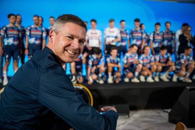 Soudal Quick-Step new CEO Jurgen Fore poses for the photographer at the media day of the Soudal Quick-Step cycling team in Calpe, Spain, Thursday 09 January 2025. JASPERxJACOBS  x110009459x