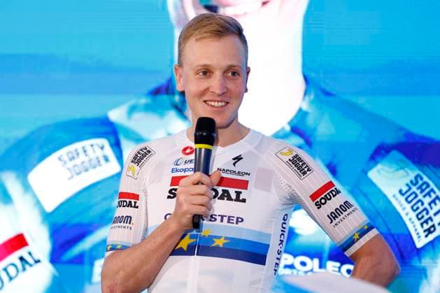 2025 Soudal Quick-Step Team Presentation CALP, SPAIN - JANUARY 09 : Merlier Tim (BEL) of Soudal - Quick Step pictured during the 2025 team presentation of the Soudal Quick-Step pro cycling team on January 9, 2025 in Calp, SPAIN, 09 01 2025 Calp SPAIN  Copyright: xJanxDexMeuleneirx