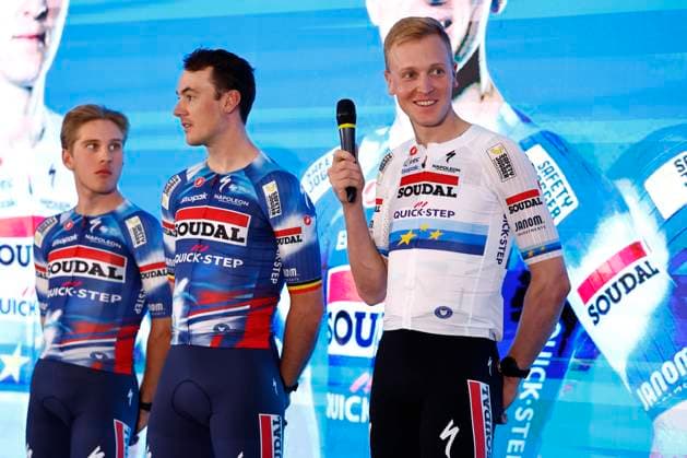 2025 Soudal Quick-Step Team Presentation CALP, SPAIN - JANUARY 09 : Merlier Tim (BEL) of Soudal - Quick Step pictured during the 2025 team presentation of the Soudal Quick-Step pro cycling team on January 9, 2025 in Calp, SPAIN, 09 01 2025 Calp SPAIN  Copyright: xJanxDexMeuleneirx