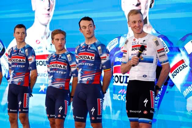 2025 Soudal Quick-Step Team Presentation CALP, SPAIN - JANUARY 09 : Merlier Tim (BEL) of Soudal - Quick Step pictured during the 2025 team presentation of the Soudal Quick-Step pro cycling team on January 9, 2025 in Calp, SPAIN, 09 01 2025 Calp SPAIN  Copyright: xJanxDexMeuleneirx