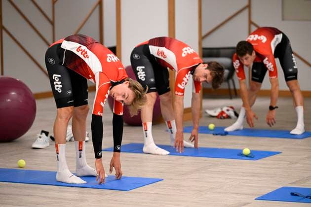 Lottto Cycling Team 2025 Training DENIA, SPAIN - JANUARY 09 : Craps Lars (BEL) of Lotto pictured during a Lotto Cycling Team 2025 team training session at the Marriott Golf Hotel on January 09, 2025 in Denia, Spain, 09 01 2025 Denia Spain  Copyright: xNicoxVereeckenx