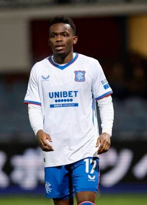 Dundee v Rangers William Hill Premiership Rabbi Matondo of Rangers during the William Hill Premiership match at The Scot Foam Stadium at Dens Park, Dundee UK Newspapers OUT Copyright: xFredxPalmerx FIL-21213-0050