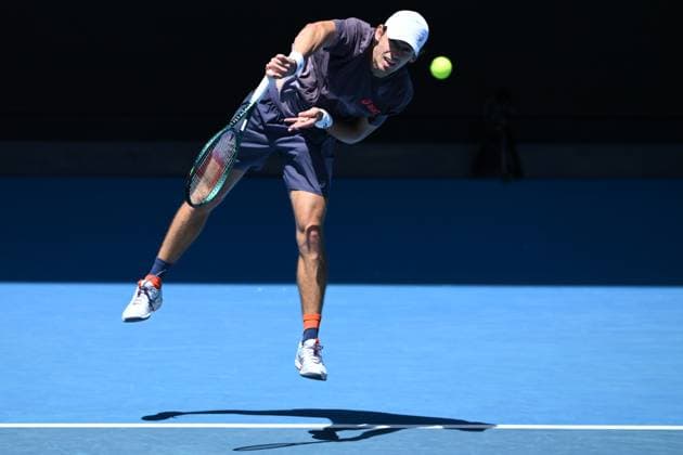 TENNIS AUSTRALIAN OPEN, Alex de Minaur of Australia during a practice session ahead of the Australian Open at Melbourne Park in Melbourne, Friday, January 10, 2025. ( NO ARCHIVING, EDITORIAL USE ONLY, NO USE IN BOOKS WITHOUT CONSENT Melbourne Victoria Australia  Copyright: xJOELxCARRETTx 20250110123092808082
