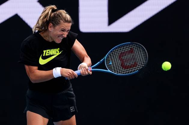January 10, 2025: MELBOURNE, AUSTRALIA - JANUARY 10: Victoria Azarenka during practice ahead of the 2025 Australian Open at Melbourne Park on January 10, 2025 in Melbourne, Australia. - ZUMAp121 20250110_zsp_p121_010 Copyright: xChrisxPutnamx