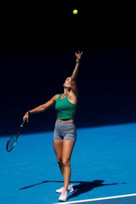 January 10, 2025: MELBOURNE, AUSTRALIA - JANUARY 10: Aryna Sabalenka during practice ahead of the 2025 Australian Open at Melbourne Park on January 10, 2025 in Melbourne, Australia. - ZUMAp121 20250110_zsp_p121_015 Copyright: xChrisxPutnamx