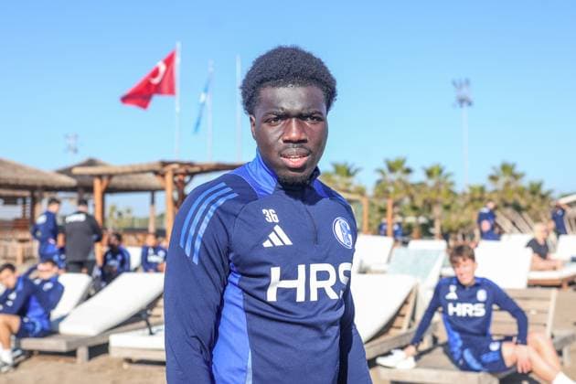 10.01.2025, Fussball, Saison 2024 2025, 2. Liga, Trainingslager FC Schalke 04 in Belek Türkei, Zaid Amoussou-Tchibara (FC Schalke 04) Belek Türkei xRHR-FOTO TRx
