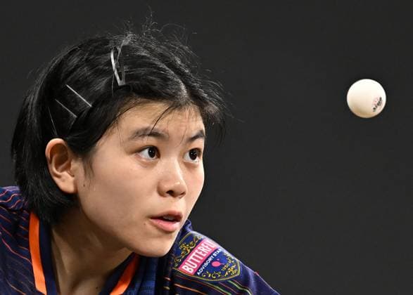 WTT STAR CONTENDER DOHA 2025 Yeh Yi-Tian of Chinese Taipei competes against Kuai Man of China during a women s Singles - Round of 16 match of WTT Star Contender Doha 2025 at Lusail Sports Arena in Doha, Qatar on January 10, 2025. DOHA Qatar Copyright: xNOUSHADx