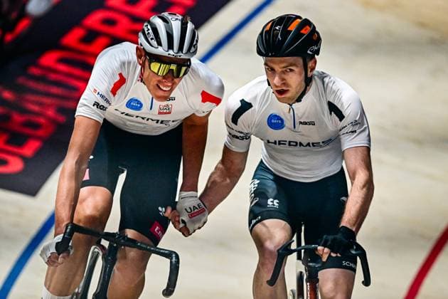 Yoeri Havik, Nils Politt Sixdays Bremen 2025 Yoeri Havik, Nils Politt Team Hermes 1. Tag Sixdays Bremen 2025. Bremer Sechstagerennen. 10. Januar 2025