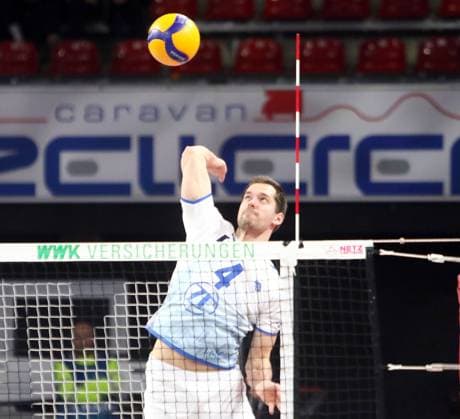 Tim PETER (Friedrichshafen), He-Volleyballl, Bundesliga 2024 25 WWK Volleys Herrsching vs VfB Friedrichshafen, 10.01.25, BMW Park Copyright: WolfgangxFehrmann
