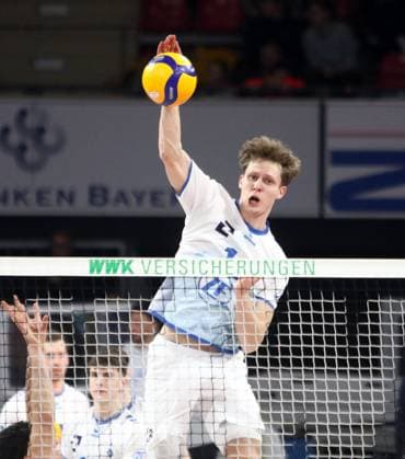 Simon TABERMANN UHRENHOLT (Friedrichshafen), He-Volleyballl, Bundesliga 2024 25 WWK Volleys Herrsching vs VfB Friedrichshafen, 10.01.25, BMW Park Copyright: WolfgangxFehrmann