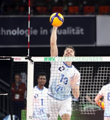 Ivan ZELJKOVIC (Friedrichshafen), He-Volleyballl, Bundesliga 2024 25 WWK Volleys Herrsching vs VfB Friedrichshafen, 10.01.25, BMW Park Copyright: WolfgangxFehrmann