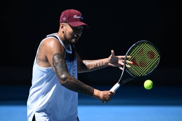 TENNIS AUSTRALIAN OPEN PRACTICE, Nick Kyrgios of Australia during a practice session ahead of the Australian Open at Melbourne Park in Melbourne, Saturday, January 11, 2025. ( NO ARCHIVING, EDITORIAL USE ONLY, NO USE IN BOOKS WITHOUT CONSENT Melbourne Victoria Australia  Copyright: xJOELxCARRETTx 20250111122426769149