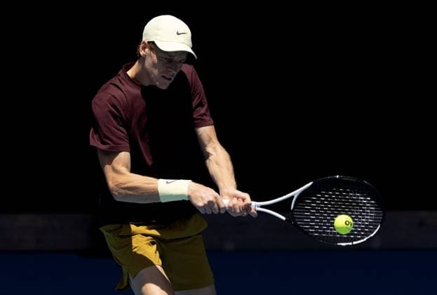 Jannik Sinner of Italy in action during practice Australian Open, Saturday Previews, Tennis, Melbourne Park, Melbourne, Australia - 11 Jan 2025  Copyright: xEllaxLing Shutterstockx 15095107d