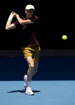 Jannik Sinner of Italy in action during practice Australian Open, Saturday Previews, Tennis, Melbourne Park, Melbourne, Australia - 11 Jan 2025  Copyright: xEllaxLing Shutterstockx 15095107c